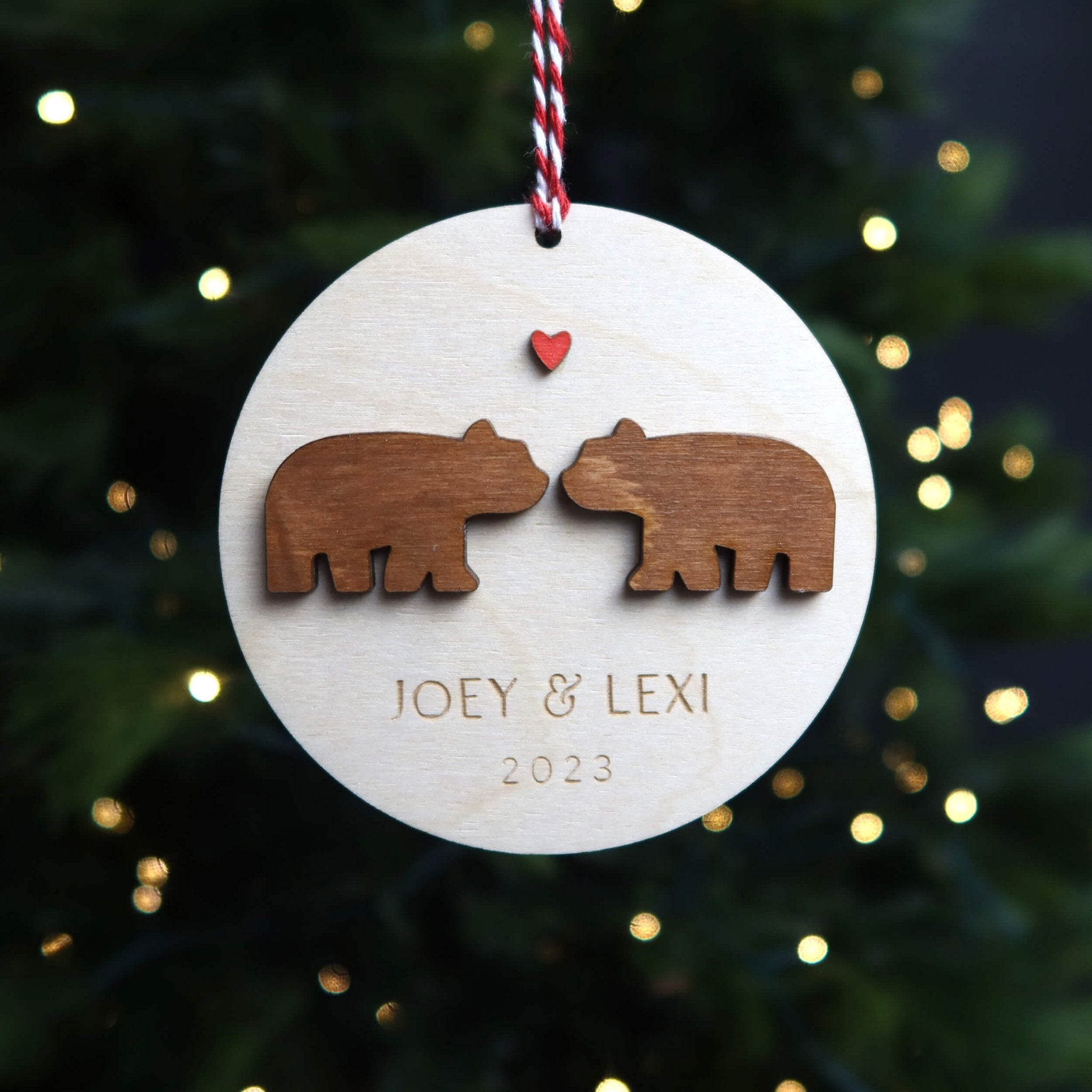 Papa Bear and Mama Bear Ornaments