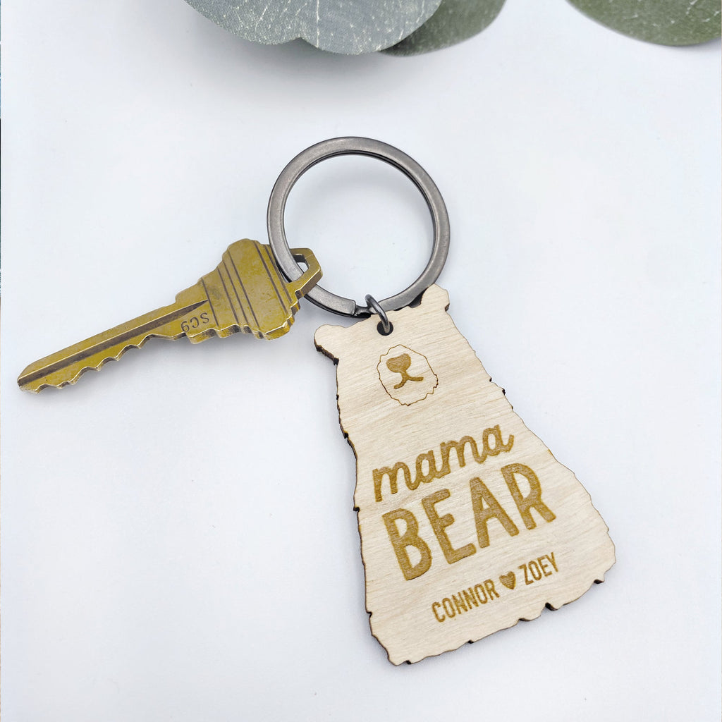 VaultAndTerra Boy Mom/ Girl Mom Keychain | Mama, Madre, Wood