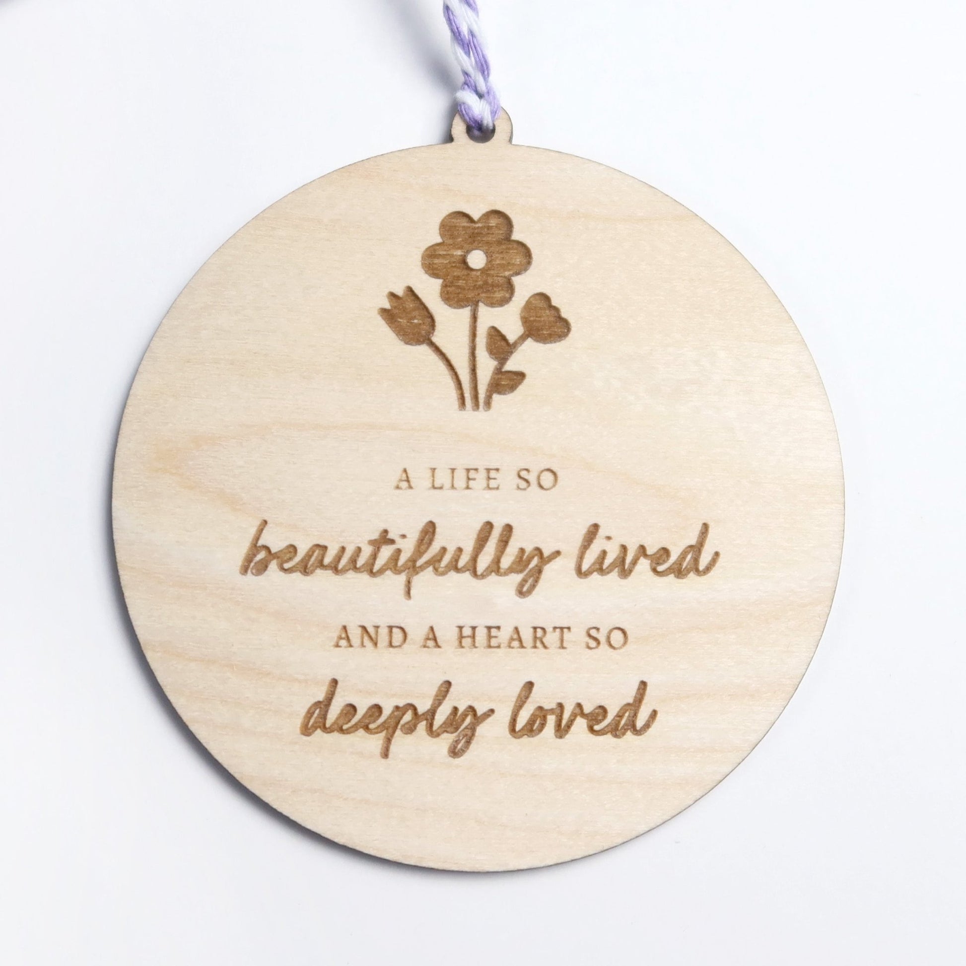 A Life So Beautifully Lived Memorial Ornament - Holiday Ornaments - Moon Rock Prints