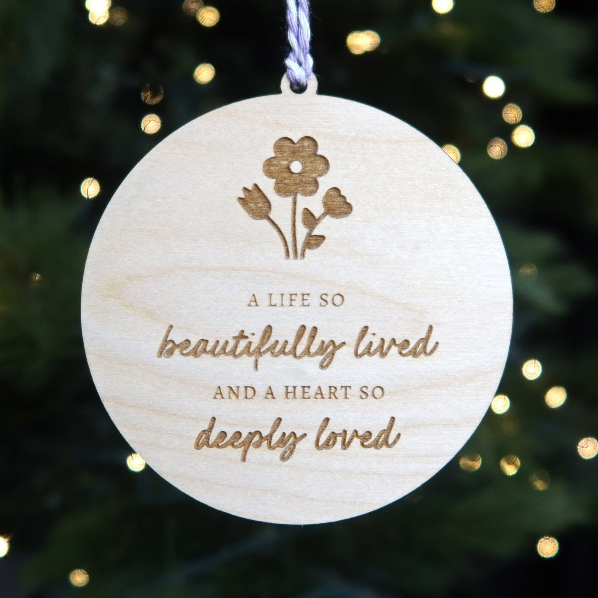 A Life So Beautifully Lived Memorial Ornament - Holiday Ornaments - Moon Rock Prints