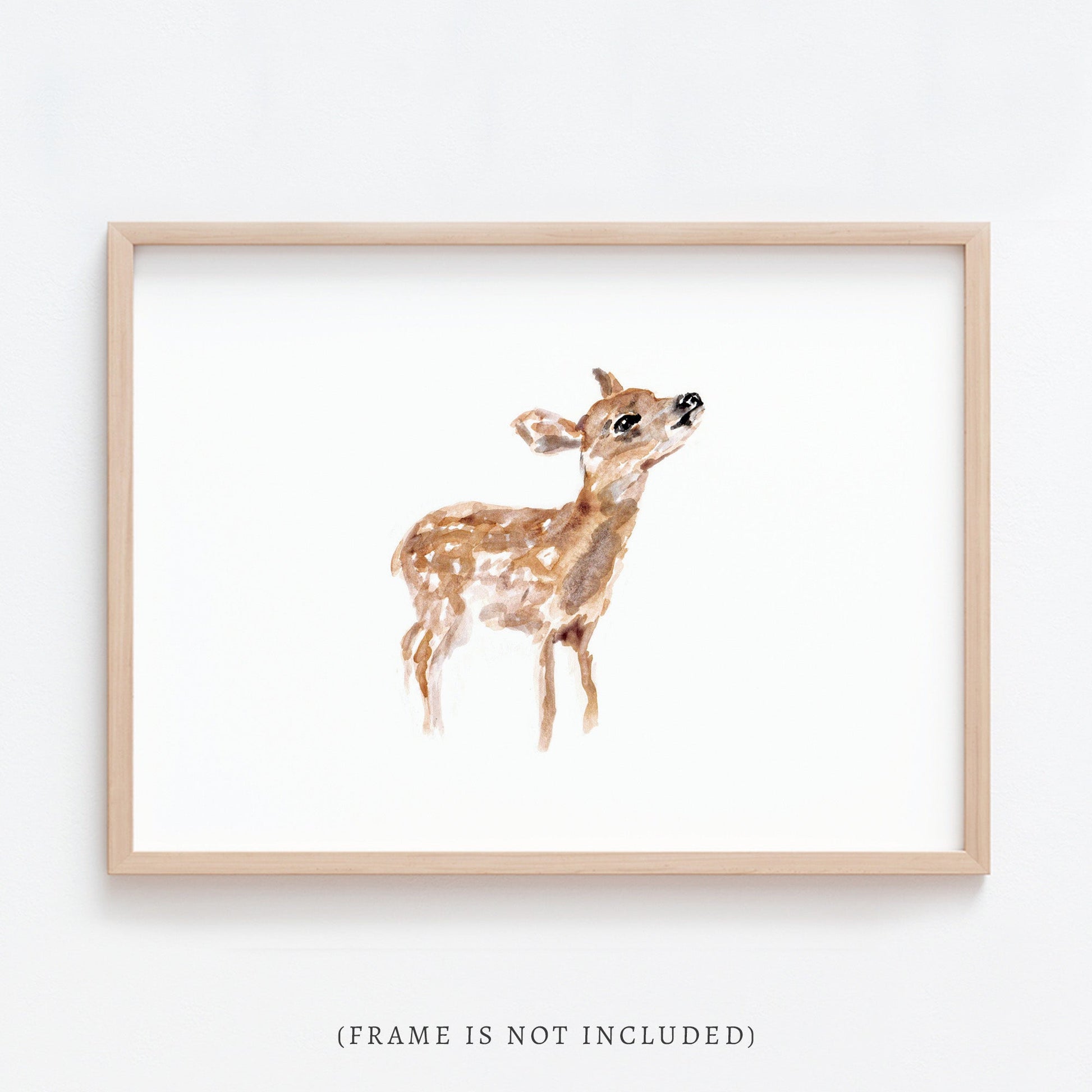 Baby Deer (Fawn) Woodland Animal Watercolor Art Print - Art Prints - Moon Rock Prints