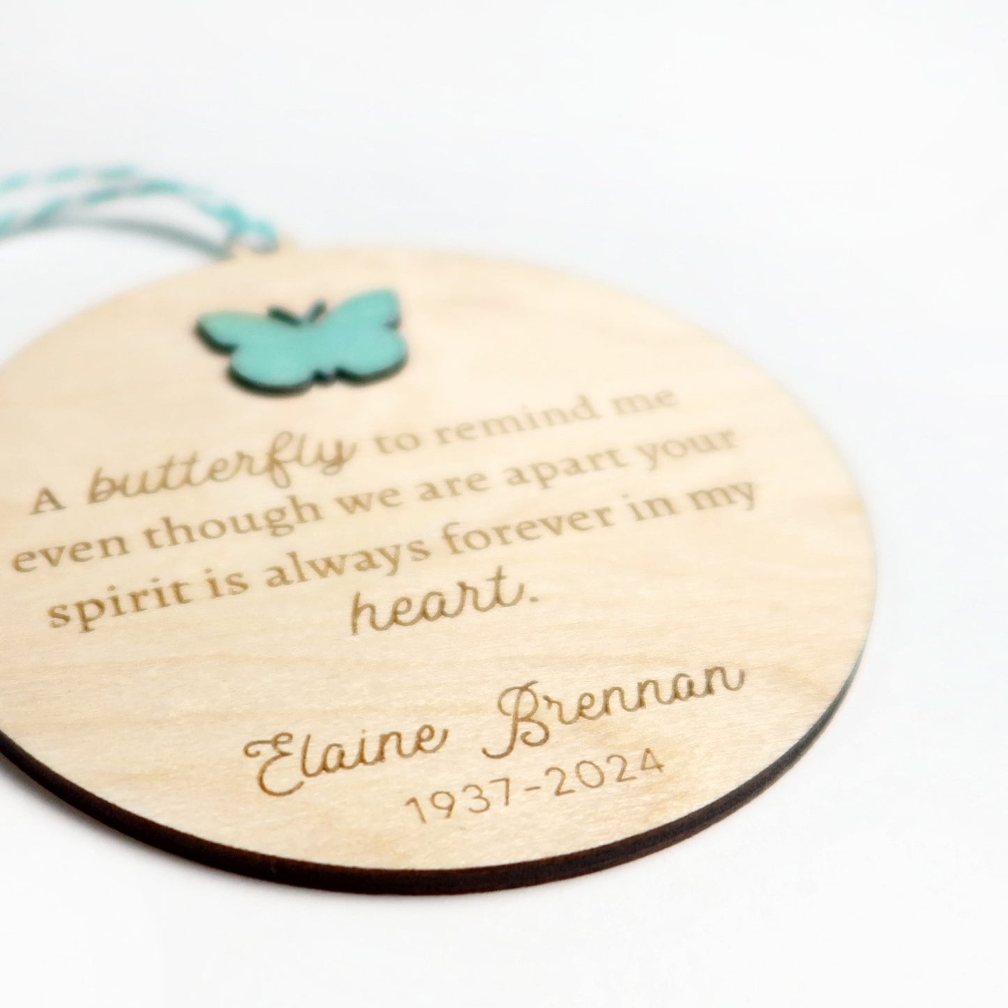 Butterfly Memorial Personalized Ornament - Holiday Ornaments - Moon Rock Prints