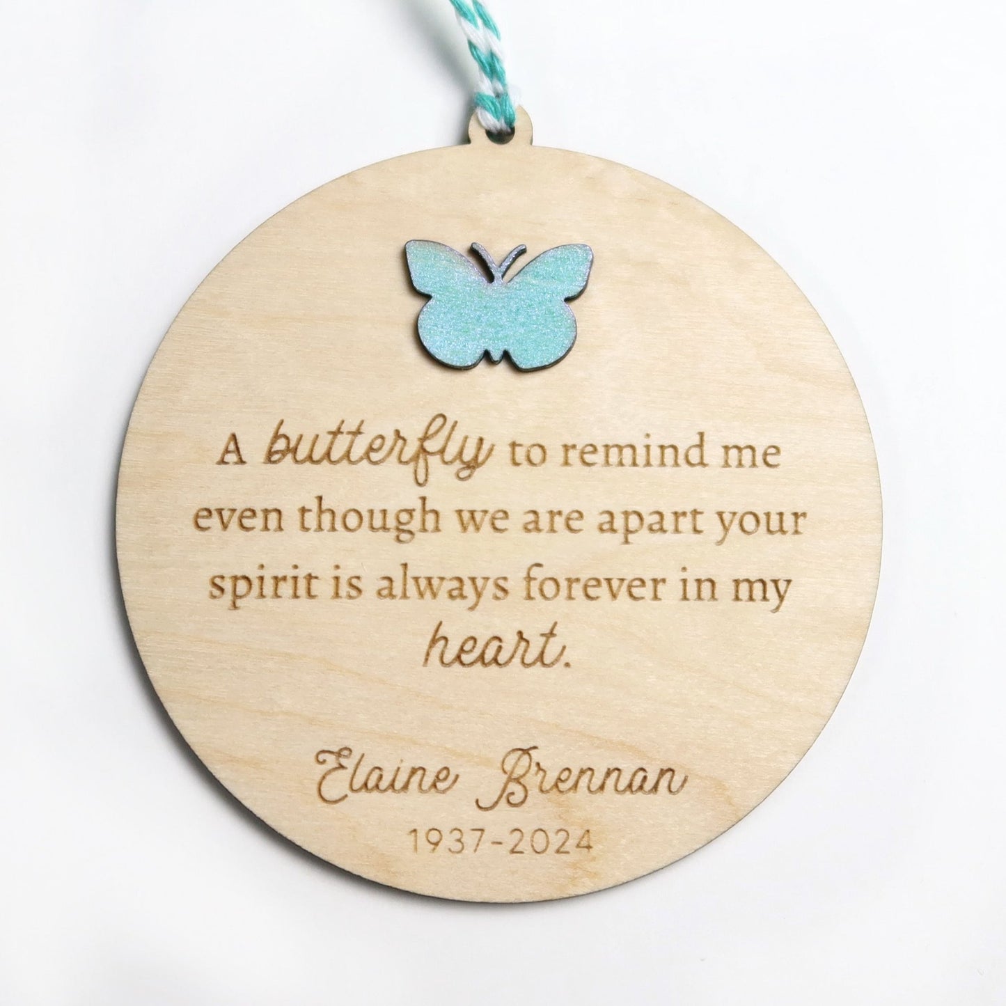 Butterfly Memorial Personalized Ornament - Holiday Ornaments - Moon Rock Prints