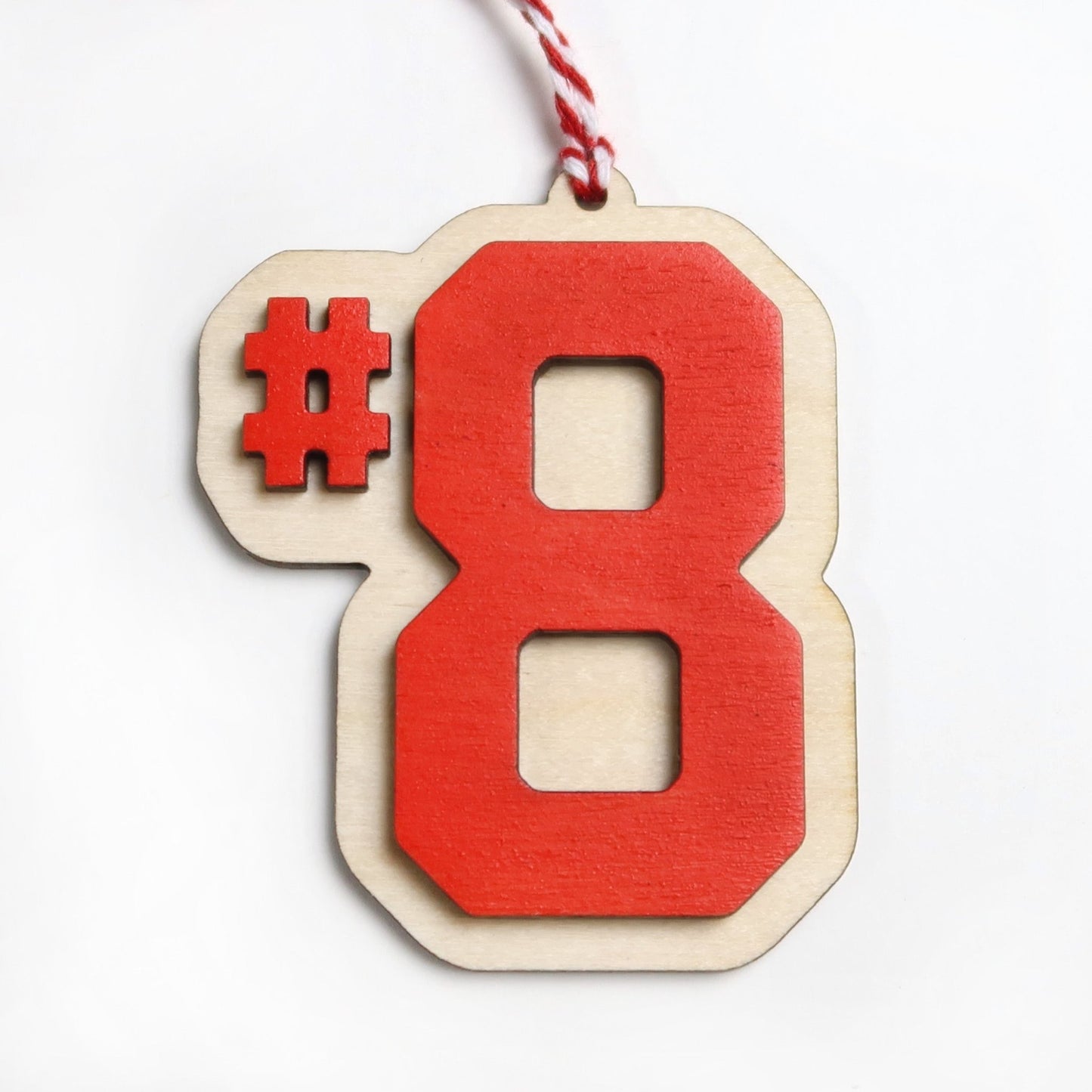 Custom Number Ornament - Holiday Ornaments - Moon Rock Prints