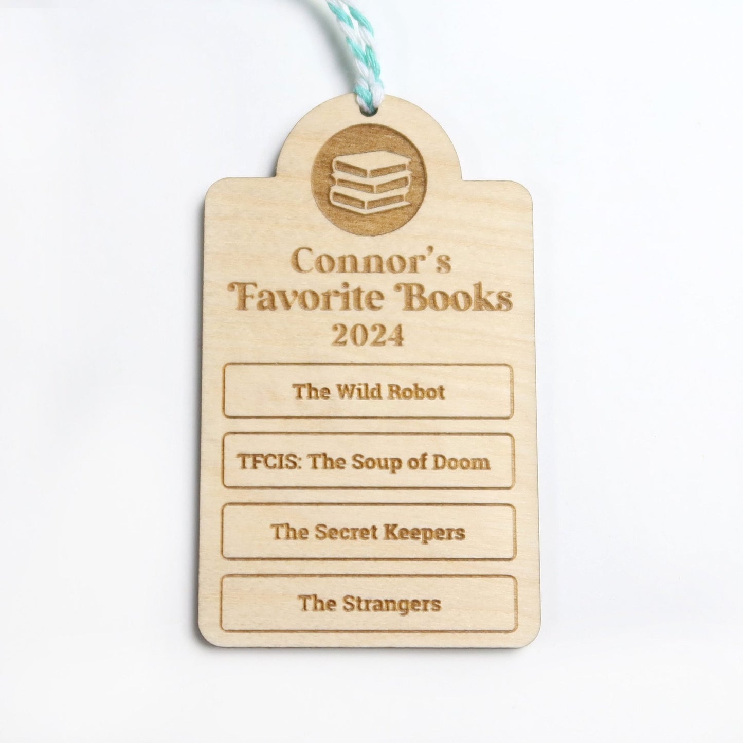 Favorite Books of 2024 Personalized Ornament for Readers - Holiday Ornaments - Moon Rock Prints