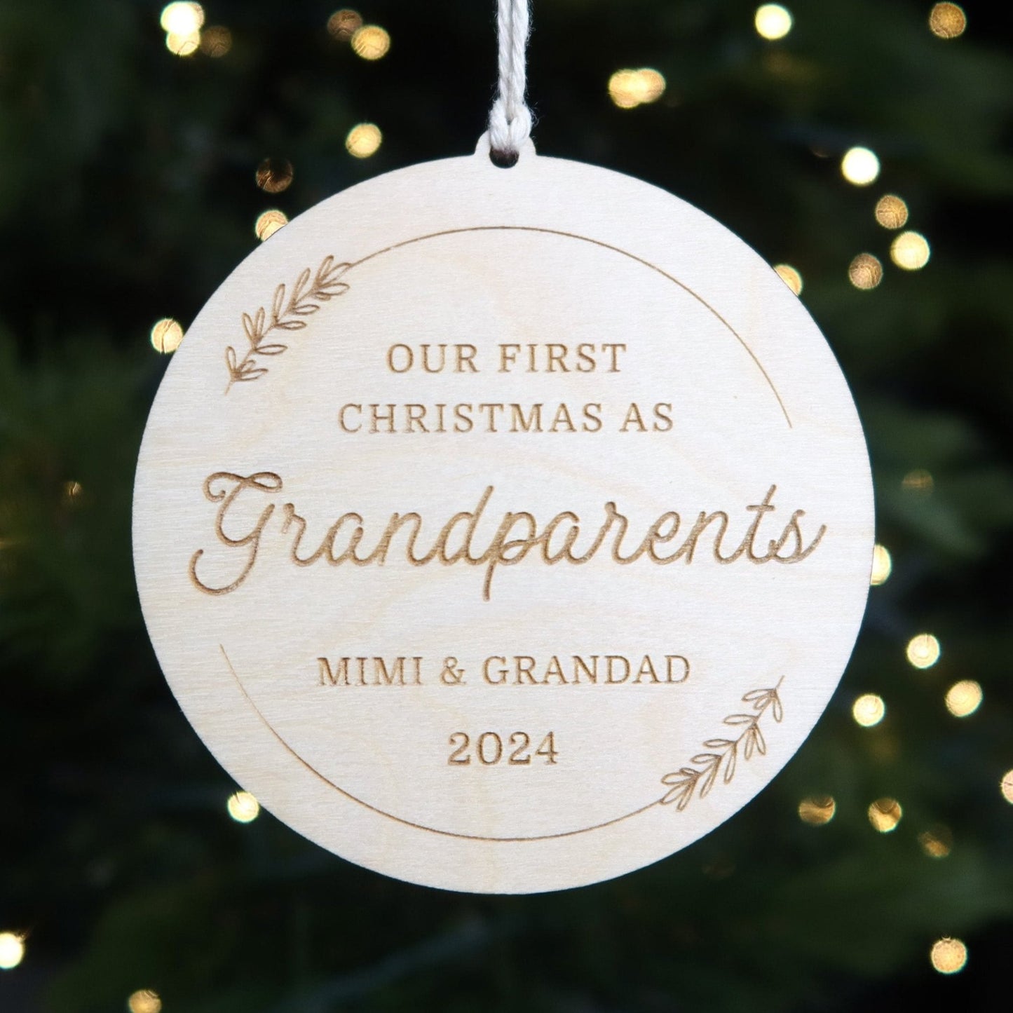 First Christmas as Grandparents Personalized Ornament 2024 Gift for New Grandparents