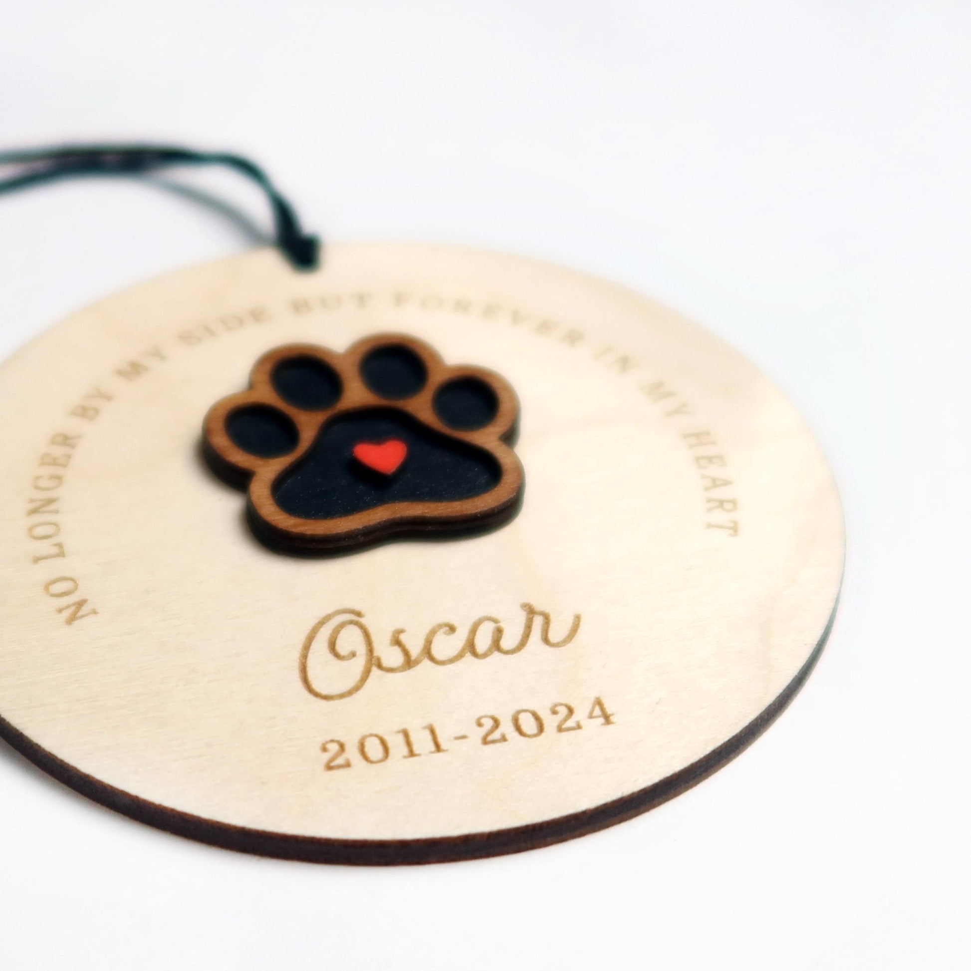 Forever in My Heart Pet Memorial Ornament - Holiday Ornaments - Moon Rock Prints