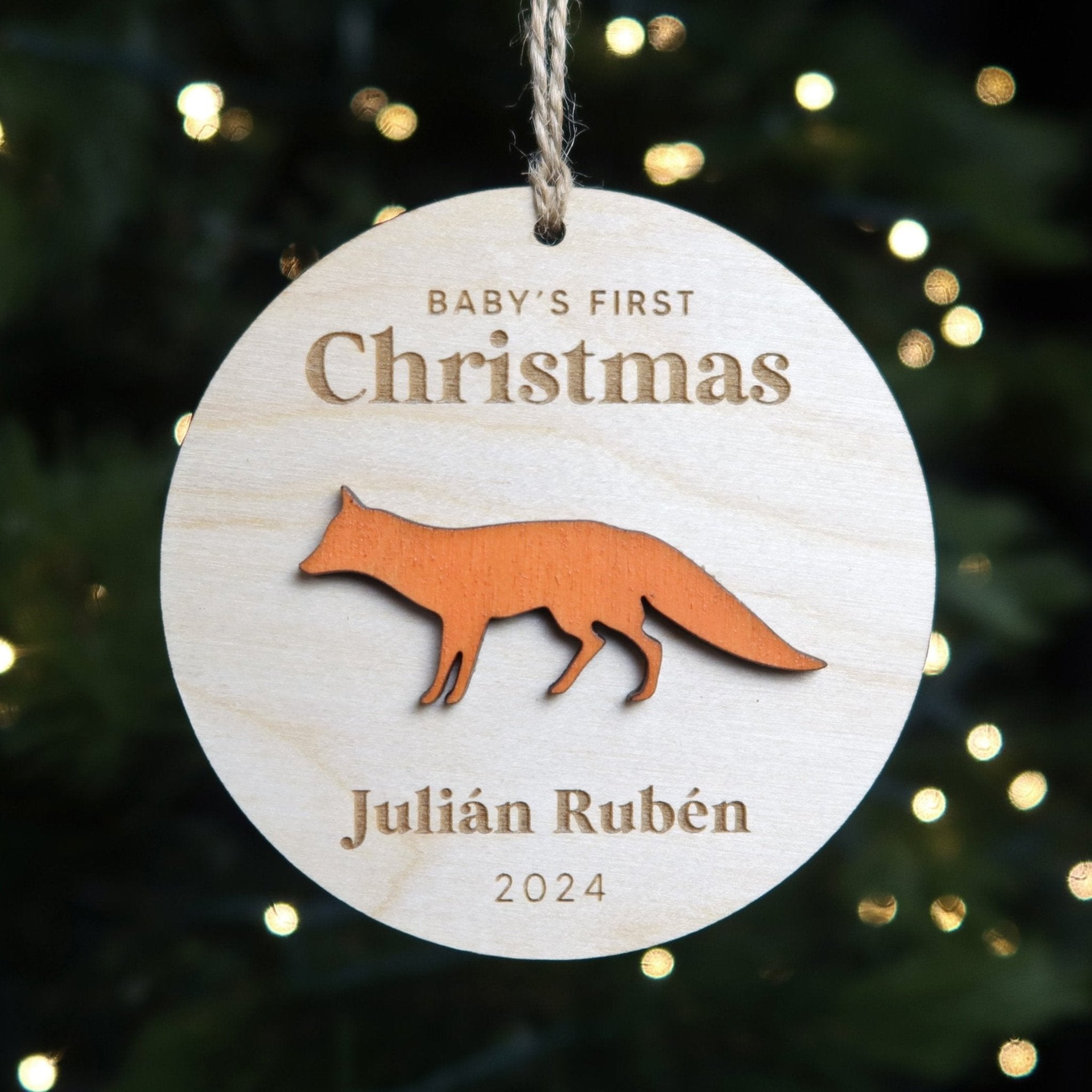 Fox Personalized Ornament White And offers 22k Gold