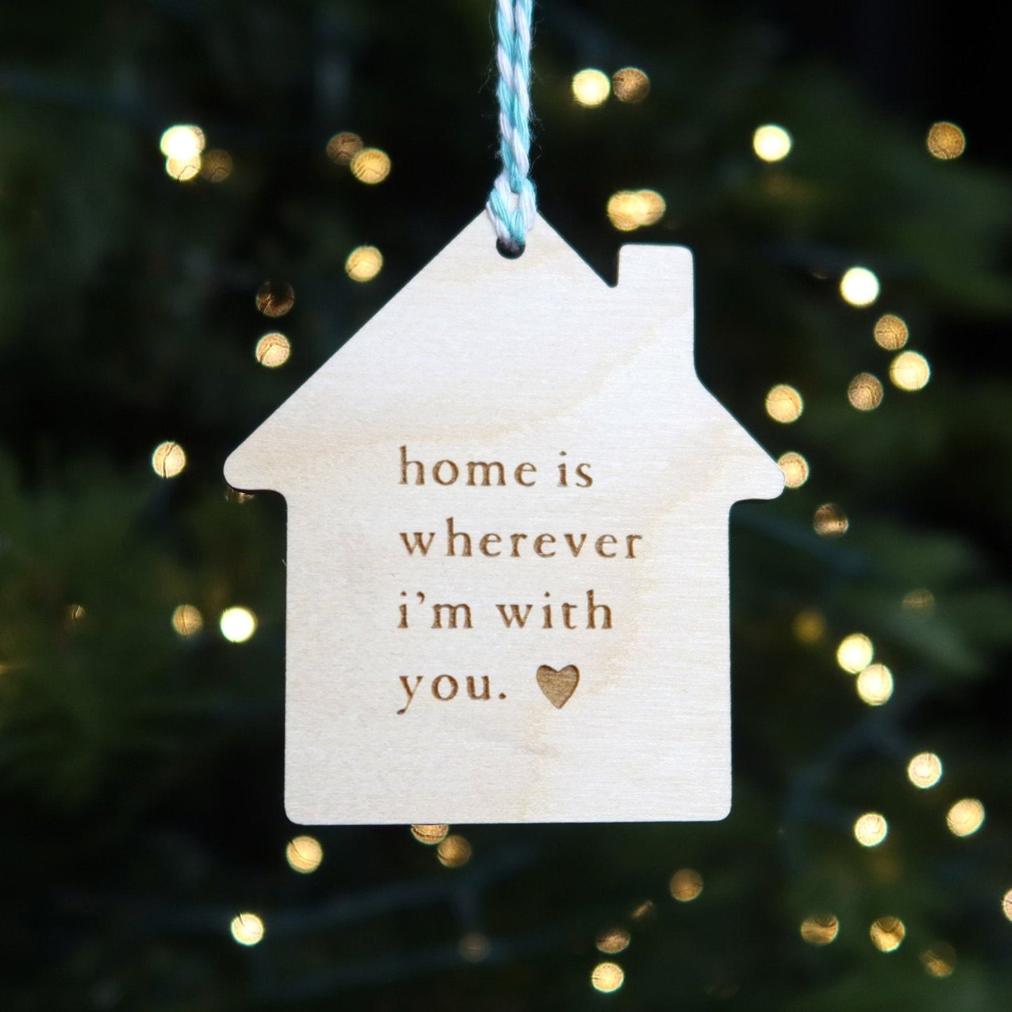 Home is Wherever I'm With You Ornament - Holiday Ornaments - Moon Rock Prints