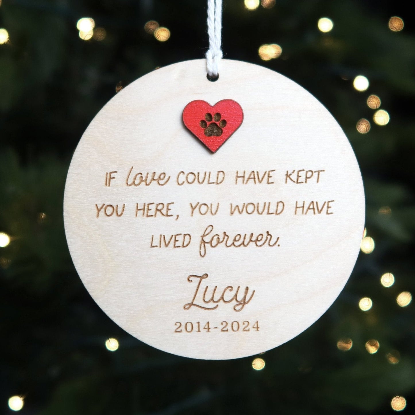 Love Could Have Kept You Here Pet Memorial Ornament - Holiday Ornaments - Moon Rock Prints