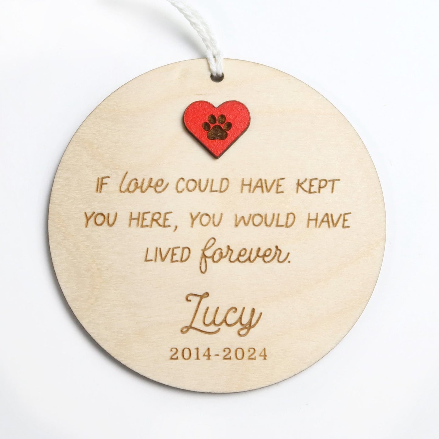 Love Could Have Kept You Here Pet Memorial Ornament - Holiday Ornaments - Moon Rock Prints