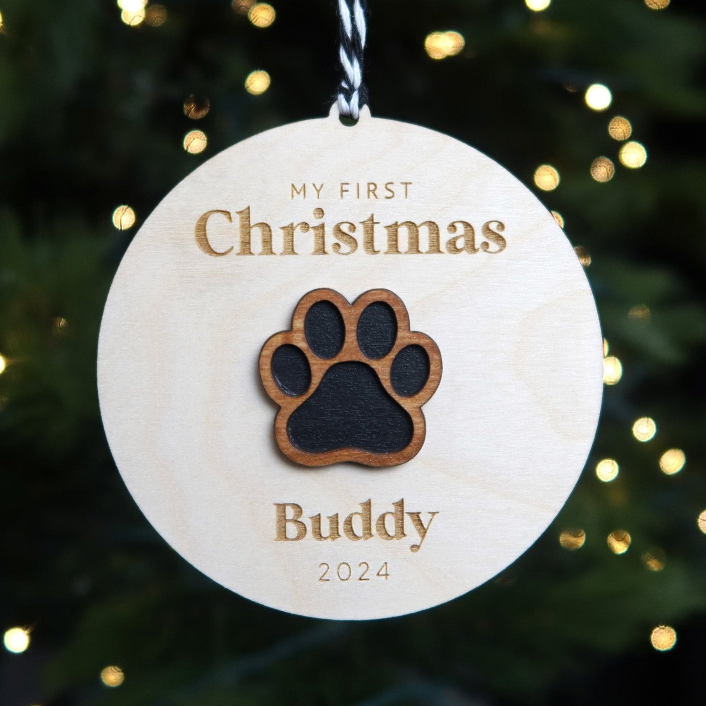 My First Christmas Pet Ornament - Holiday Ornaments - Moon Rock Prints