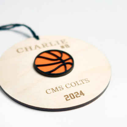 Personalized Basketball Ornament - Holiday Ornaments - Moon Rock Prints