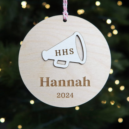 Personalized Cheerleader Ornament - Holiday Ornaments - Moon Rock Prints