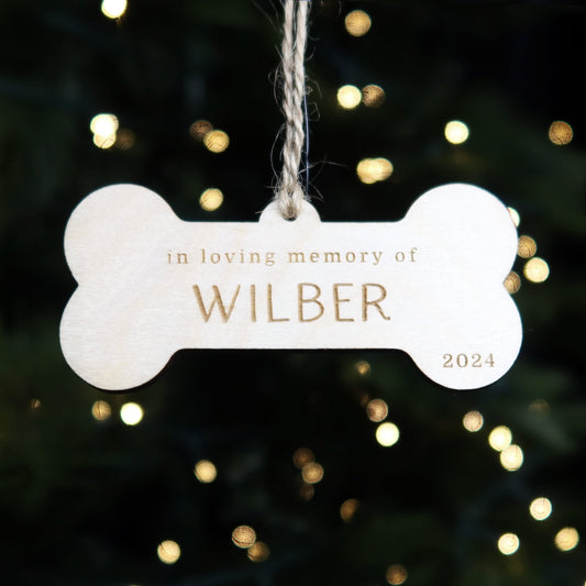 Personalized Dog Memorial Ornament - Holiday Ornaments - Moon Rock Prints