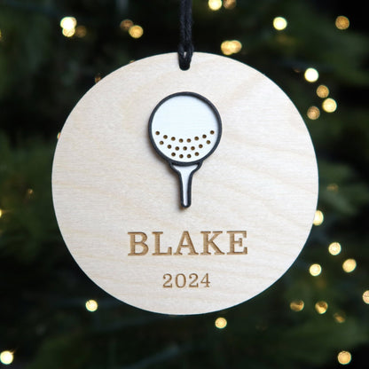 Personalized Golf Ornament - Holiday Ornaments - Moon Rock Prints