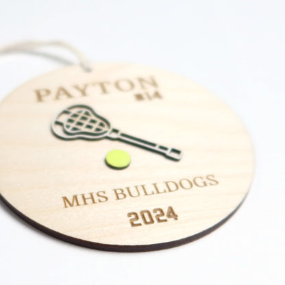 Personalized Lacrosse Ornament - Holiday Ornaments - Moon Rock Prints