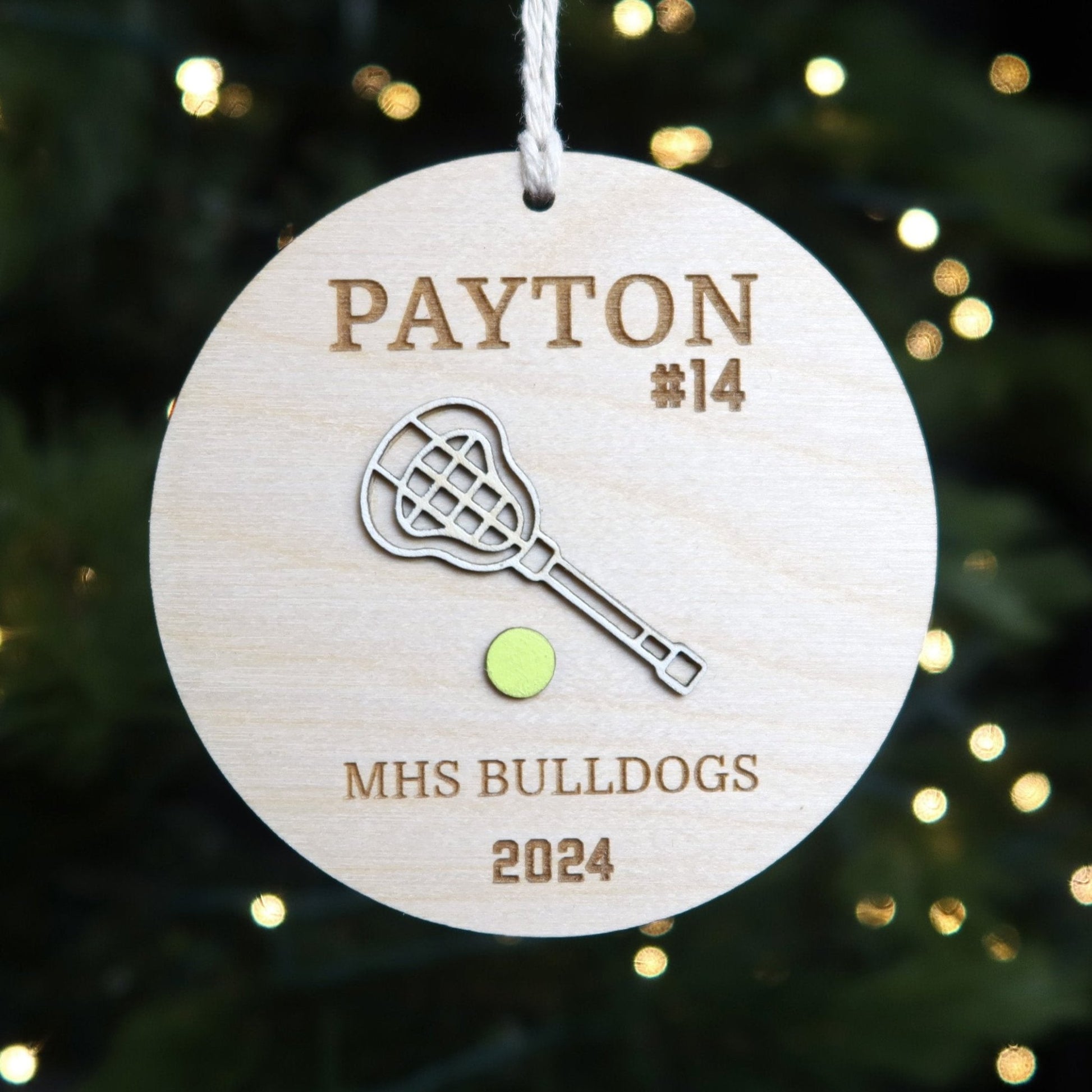 Personalized Lacrosse Ornament - Holiday Ornaments - Moon Rock Prints