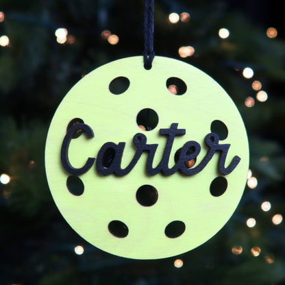 Personalized Pickleball Name Ornament - Holiday Ornaments - Moon Rock Prints