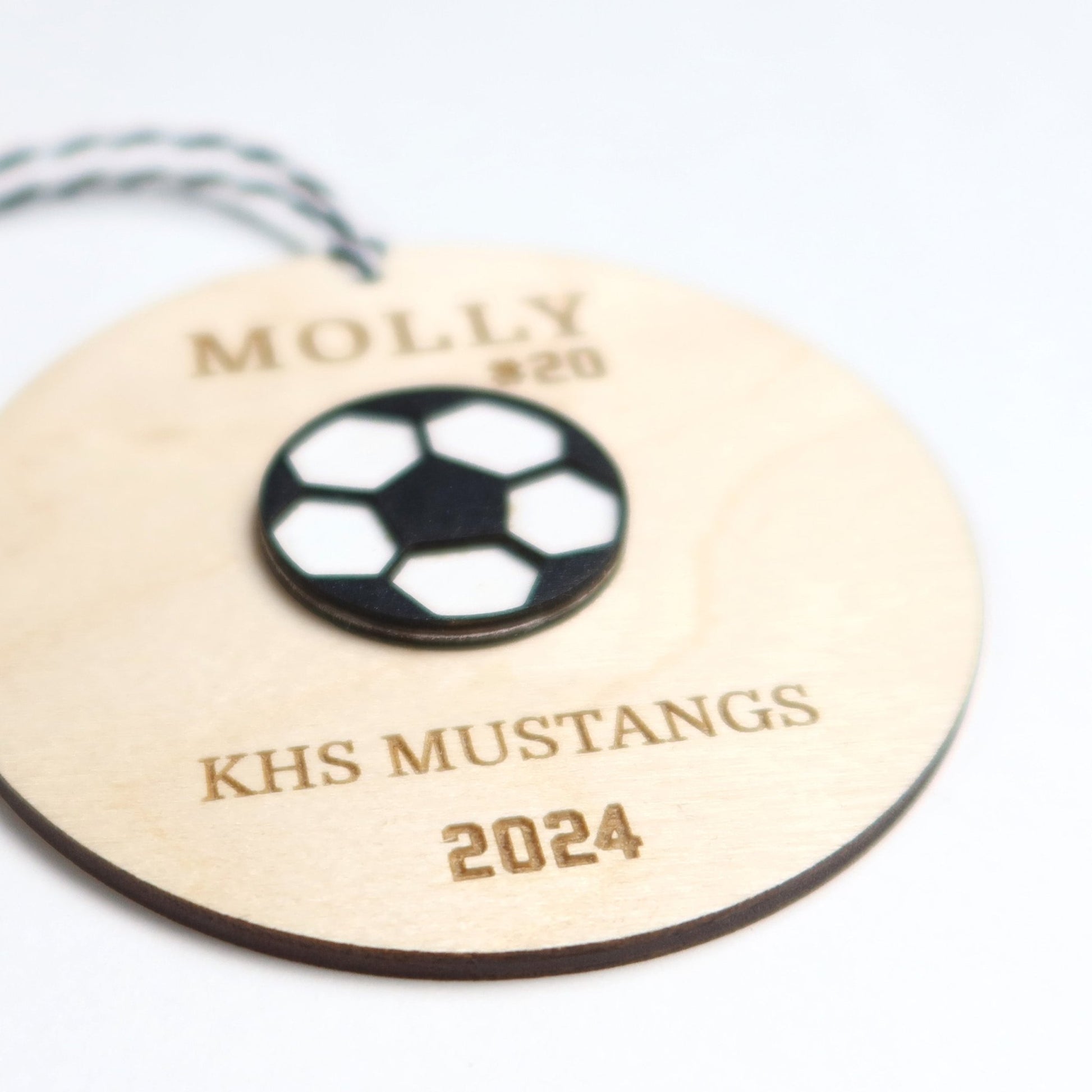 Personalized Soccer Ornament - Holiday Ornaments - Moon Rock Prints