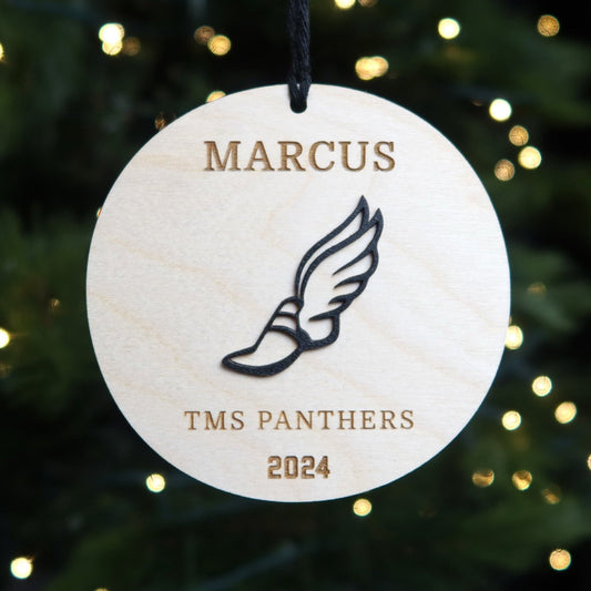 Personalized Track Ornament - Holiday Ornaments - Moon Rock Prints