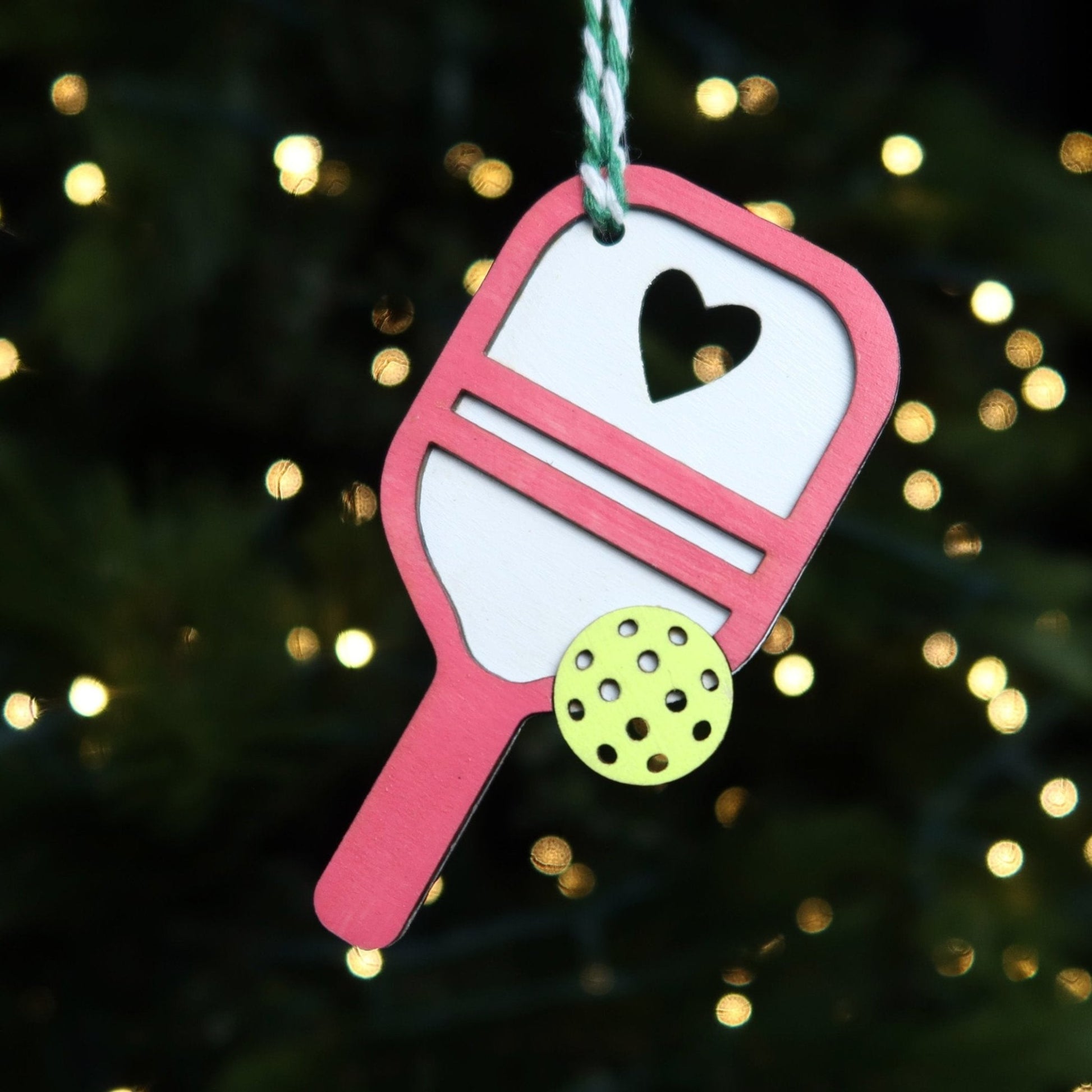 Pickleball Paddle Ornament - Holiday Ornaments - Moon Rock Prints