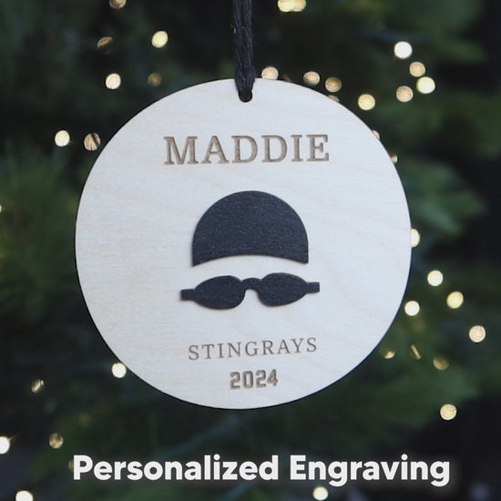 Personalized Swimmer Keepsake Christmas Ornament 2024 Swim Team Club Gift