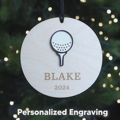 Golfer Personalized Christmas Keepsake 2024 Ornament for Golf Team Gift or Dad Golfer