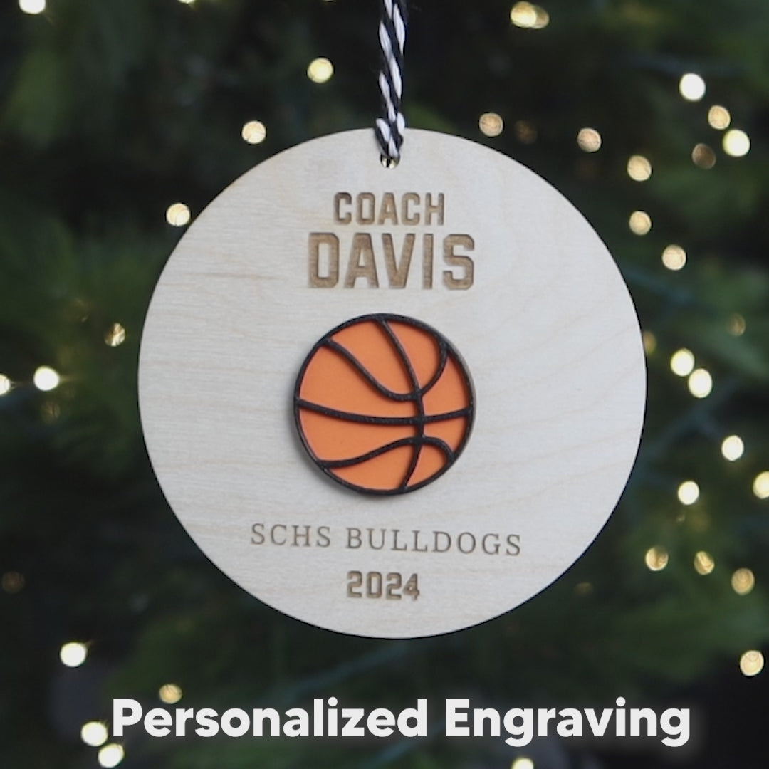 Personalized Coach Keepsake Ornament 2024 For End of Season Coach Gift From Kids