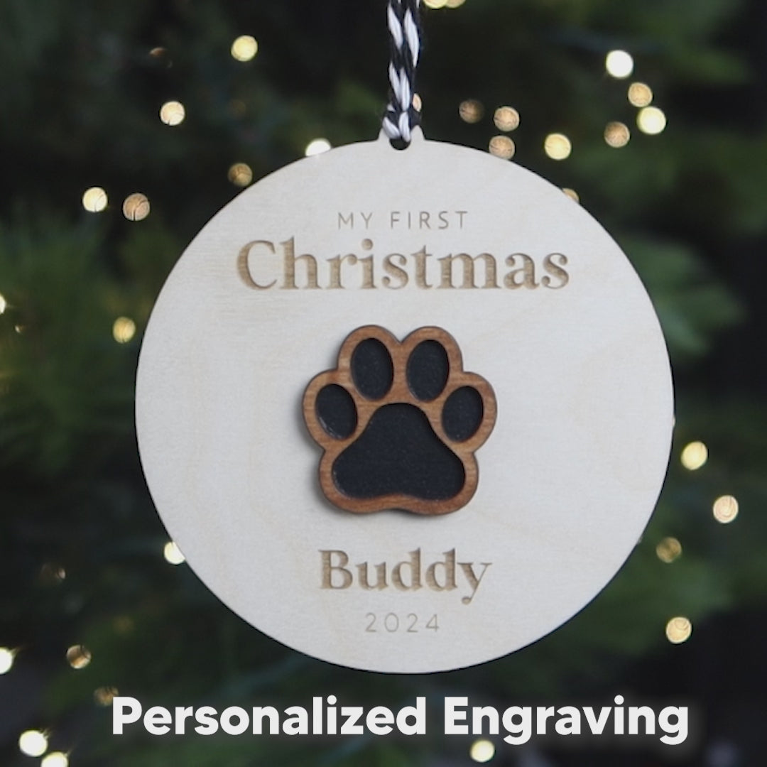 My First Christmas Pet Ornament 2024 New Puppy or Kitten Christmas Personalized Gift