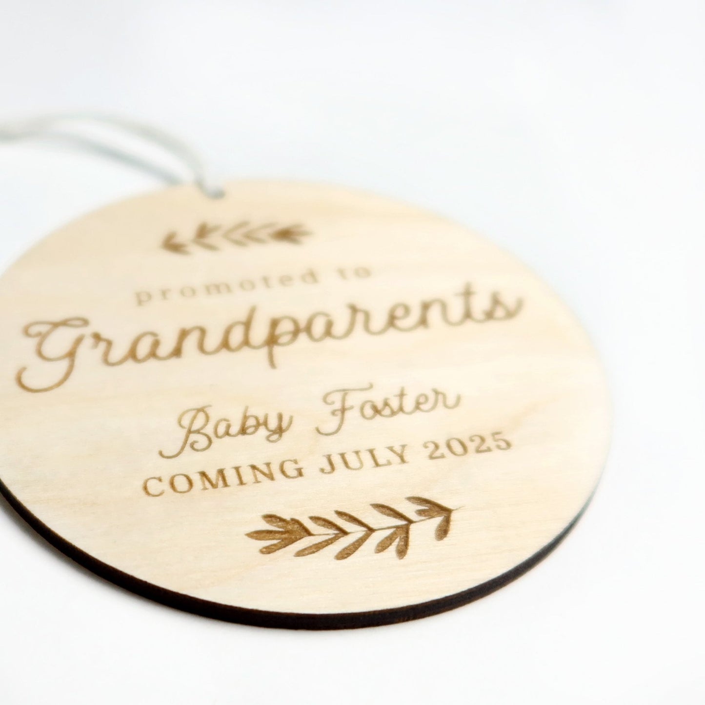 Promoted to Grandparents Pregnancy Announcement Ornament - Holiday Ornaments - Moon Rock Prints